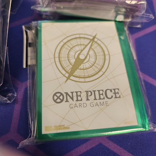 Bandai white and green sleeves 70 count (sleeve set 5)