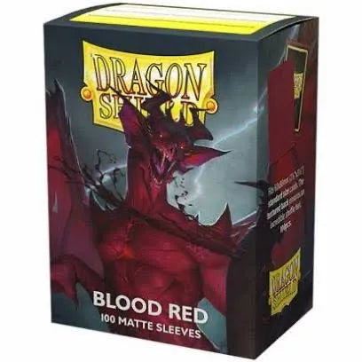 Matte blood red dragonshield sleeves (100)