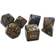 Kitten Polyhedral Dice Set: Brown (7)